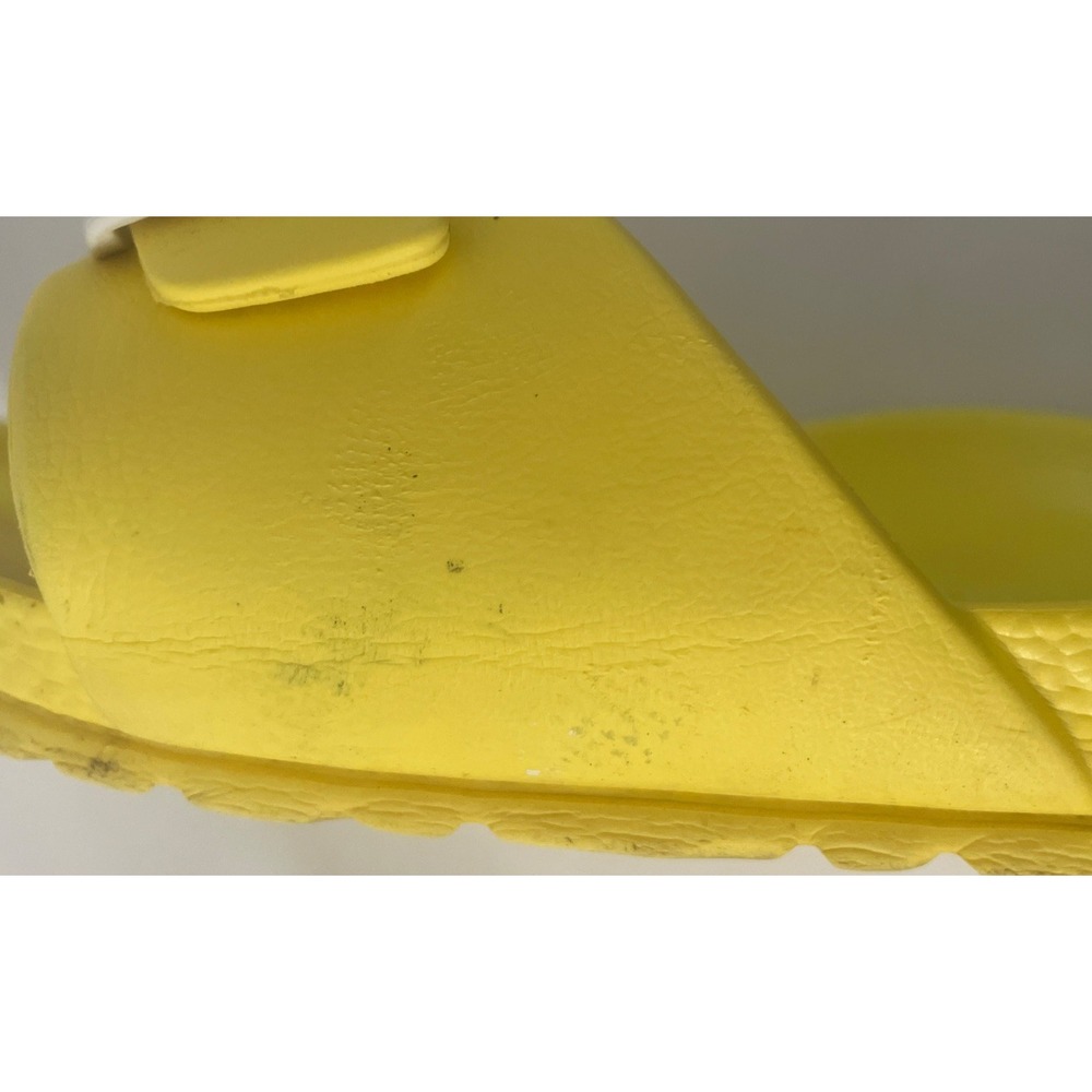 Birkenstock EVA Neon Yellow Single Strap Slide Sandals Womens 40 - Picture 14 of 16